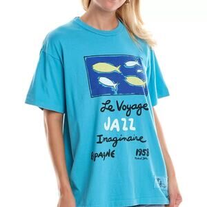 NWT Michael Stars Voyage Jazz Original T-Shirt Blue Sz OS